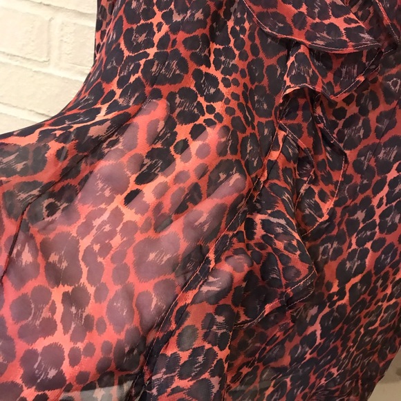 Vintage Selene Sport Sheer Animal Print Top - Picture 7 of 8
